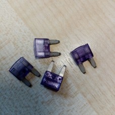 Mini blade fuse 3amp x 4 PURPLE AUTO MOTORHOME scFB026